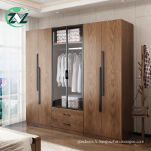 Armoire de chambre nordique armoire en bois armoire porte en verre